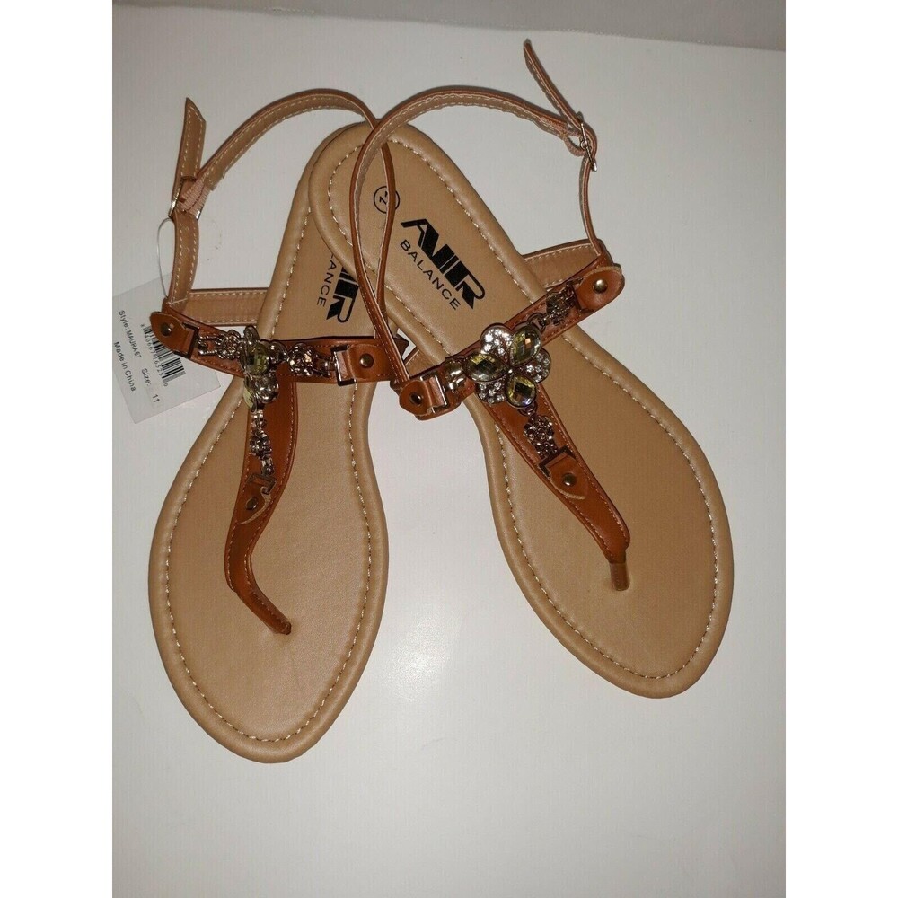 Air Balance Women's Jeweled Thong Sandals Size 11 Maura NWT